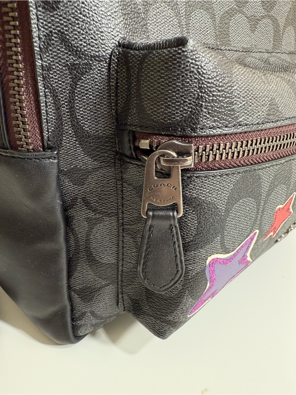 Coach Charlie Graffiti Backpack in Signature Canvas - Picture 8 of 12